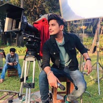 Filming a scene for a short film